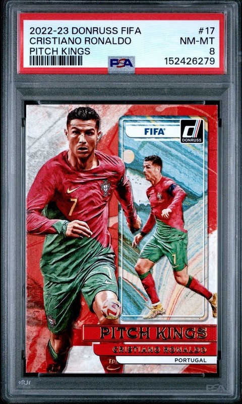2022-23 Panini Donruss - Pitch Kings Cristiano Ronaldo #17 PSA 8