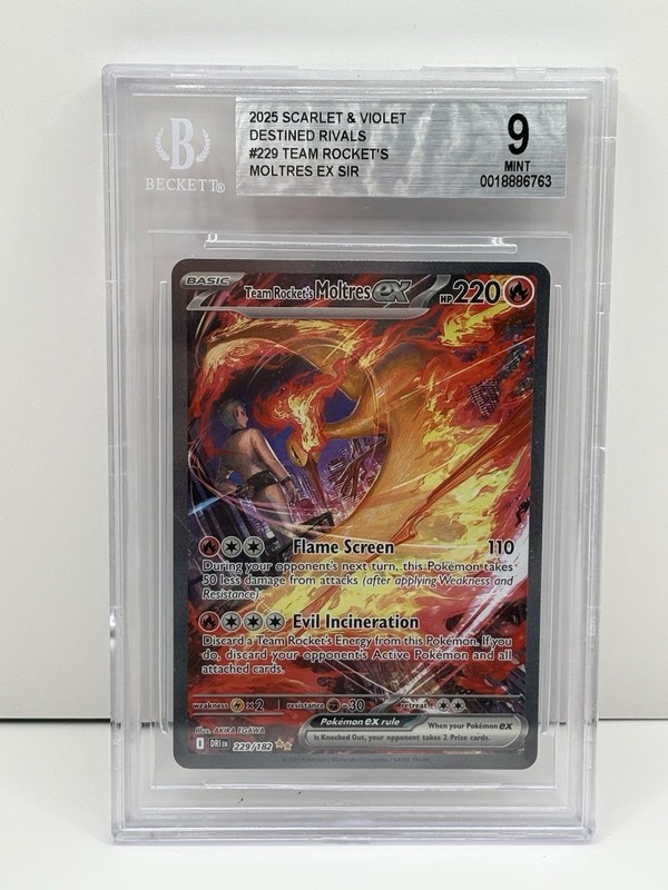 Moltres EX 229 Destined Rivals Pokemon 2025 BGS 9