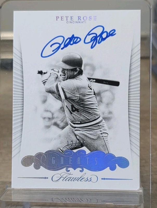2018 Panini Flawless Signatures Pete Rose Cincinnate Reds Auto #12/25 FSPR