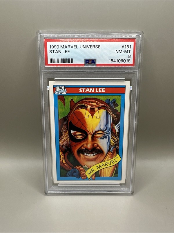 1990 Marvel Universe Mr. Marvel #161 Stan Lee NM MT PSA 8