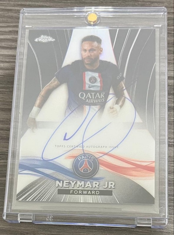 Neymar Jr. 2022-23 Topps Chrome PSG On-Card Autograph Serial 03/25 Rare Mint