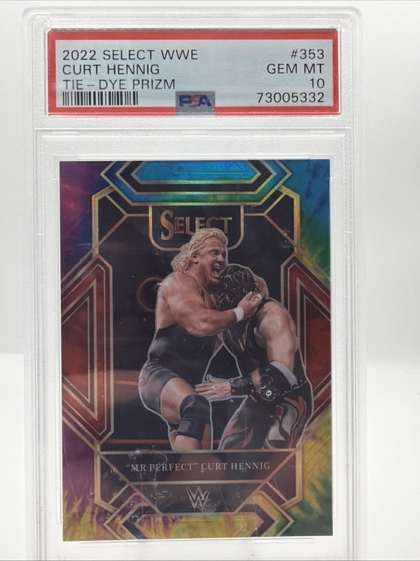 2022 Panini Select WWE - Mezzanine Curt Hennig #353 Tie-Dye Prizm /25 PSA 10