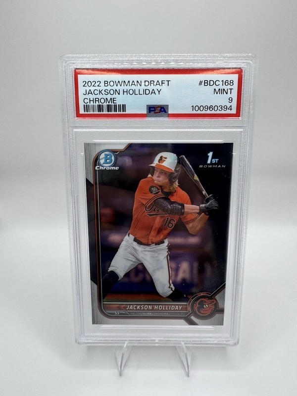 Topps 2022 Bowman Draft Chrome Jackson Holliday #BDC-168 PSA 9 Rookie