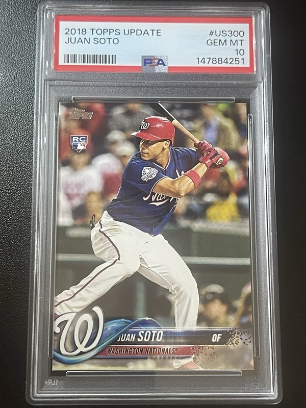 Juan Soto RC 2018 Topps Update #US300 Juan Soto Rookie Card RC PSA 10 GEM MINT