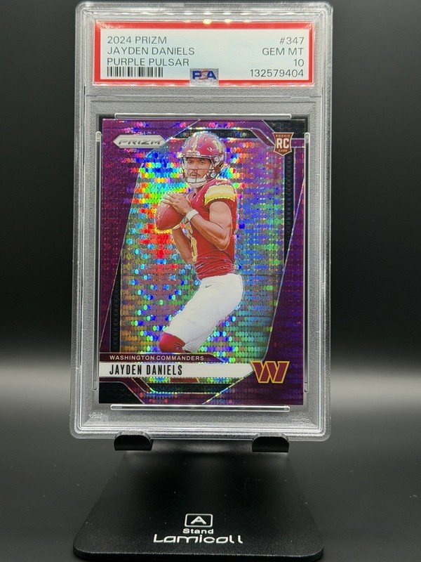 2024 Jayden Daniels Panini Prizm Purple Pulsar Prizm RC... PSA 10 Gem Mint