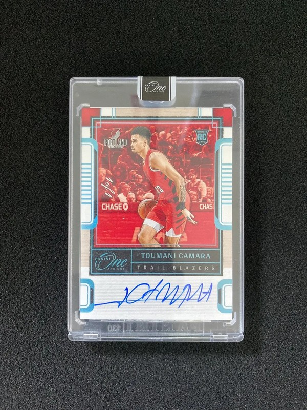 2023-24 Panini One And One Rookie Auto Toumani Camara 1/1 Platinum RC WU89
