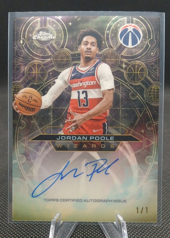 2025-26 TOPPS CHROME 1/1 SUPERFRACTOR AUTO CHROMOGRAPHS JORDAN POOLE NBA + READ