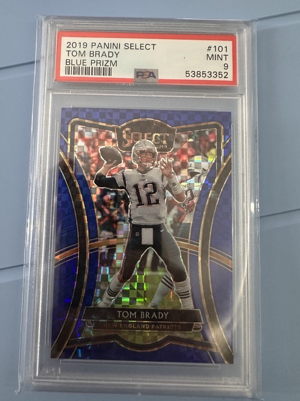 2019 Panini Select Blue Prizm Tom Brady /149 Psa 9