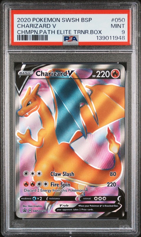 PSA 9 CHARIZARD V 050 CHAMPIONS PATH PROMO POKEMON MJ