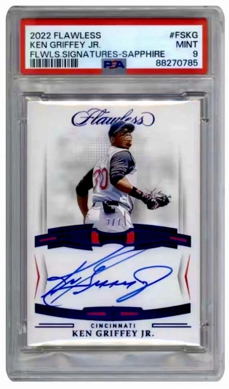 2022 Panini Flawless Flawless Signature Sapphire Ken Griffey Jr. 7/7 PSA 9 Mint