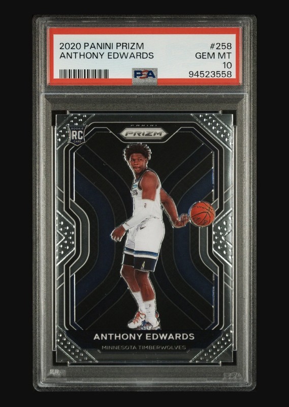 2020 PANINI PRIZM #258 ANTHONY EDWARDS PSA 10