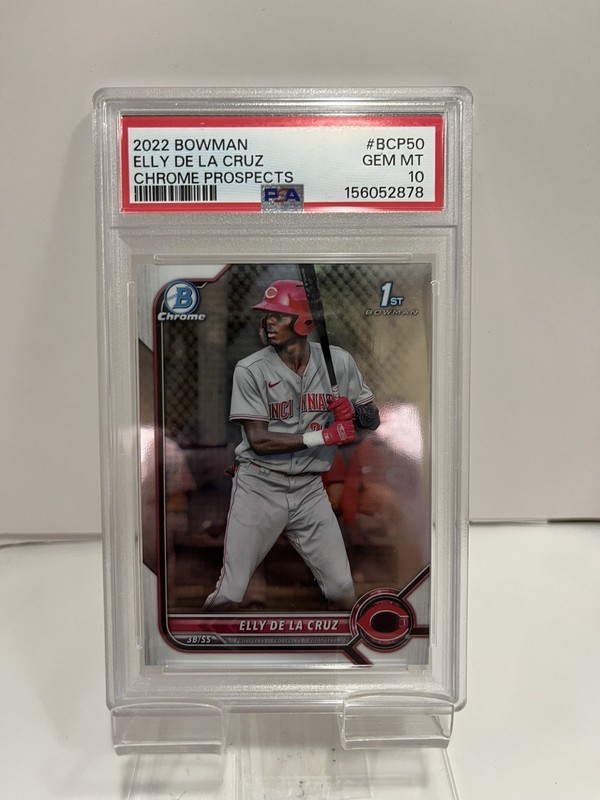 2022 BOWMAN CHROME PROSPECTS #BCP50 ELLY DE LA CRUZ ROOKIE RC PSA 10