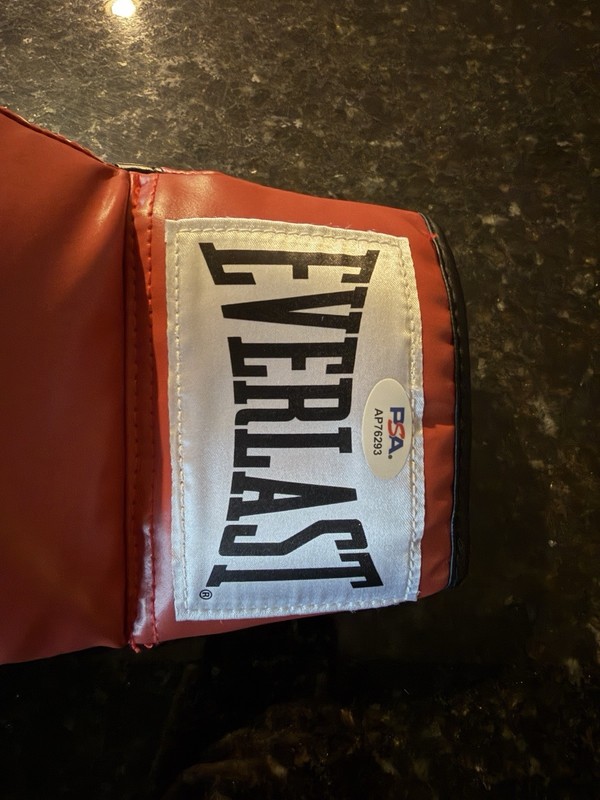 Manny “Pac-Man” Pacquiao Signed Autographed Everlast Boxing Glove Champ PSA COA view 2