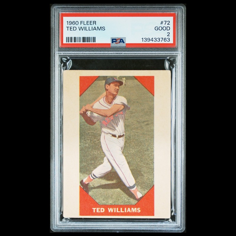 1960 Fleer Ted Williams #72 PSA 2 GOOD Red Sox HOF Vintage Baseball Cards