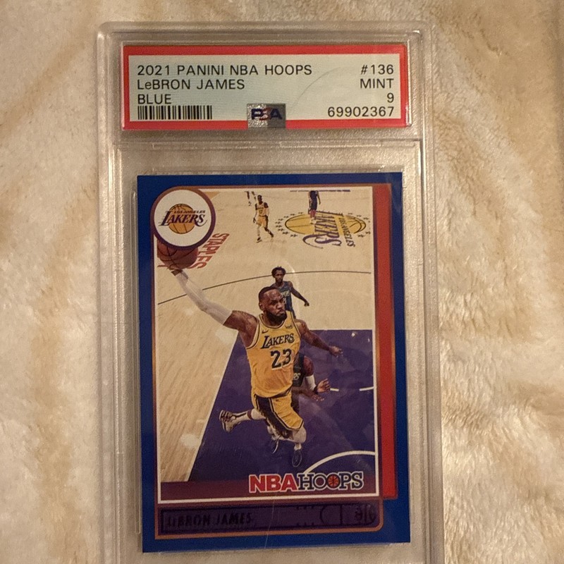 Super Rare 2020 Panini Hoops-  Lebron James - Blue Parallel - PSA 9 - 💎