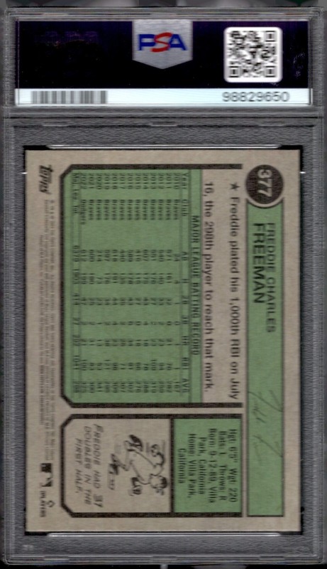 Freddie Freeman 2023 Topps Heritage #377  Centered Mint PSA 10 view 2