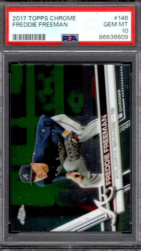 Freddie Freeman - 2017 Topps Chrome BRAVES/DODGERS #146  PSA 10