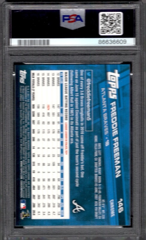Freddie Freeman - 2017 Topps Chrome BRAVES/DODGERS #146  PSA 10 view 2