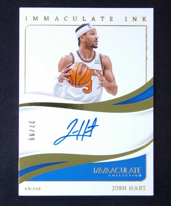 2023-24 Panini Immaculate Josh Hart Immaculate Ink Auto #/99 Knicks On-Card RC