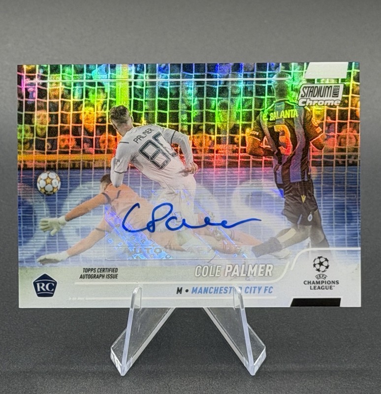 2021-22 Topps Stadium Club Chrome UEFA Cole Palmer Rookie Auto Rookie RC #CA-CP