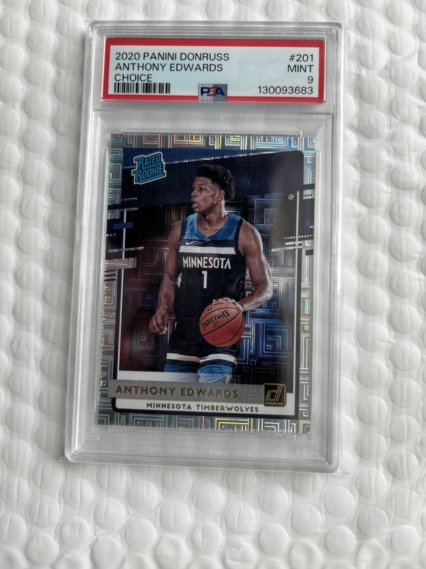2020 Donruss Choice #201 Anthony Edwards PSA 9 Rated Rookie