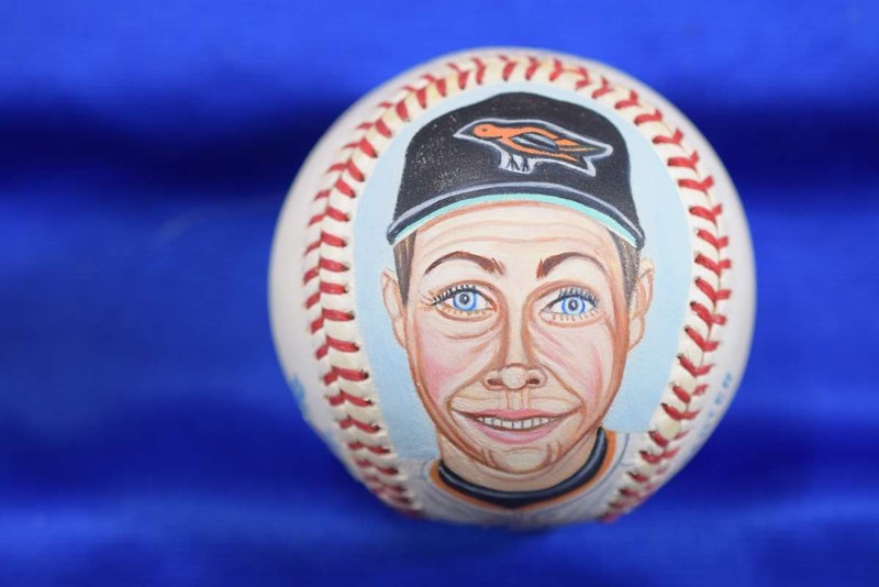 Cal Ripken Jr PSA DNA Autograph American League Hand Painted Baseball Signed view 2