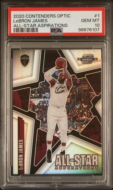 2020-21 LEBRON JAMES CONTENDERS OPTIC ALL STAR ASPIRATIONS SILVER PSA 10
