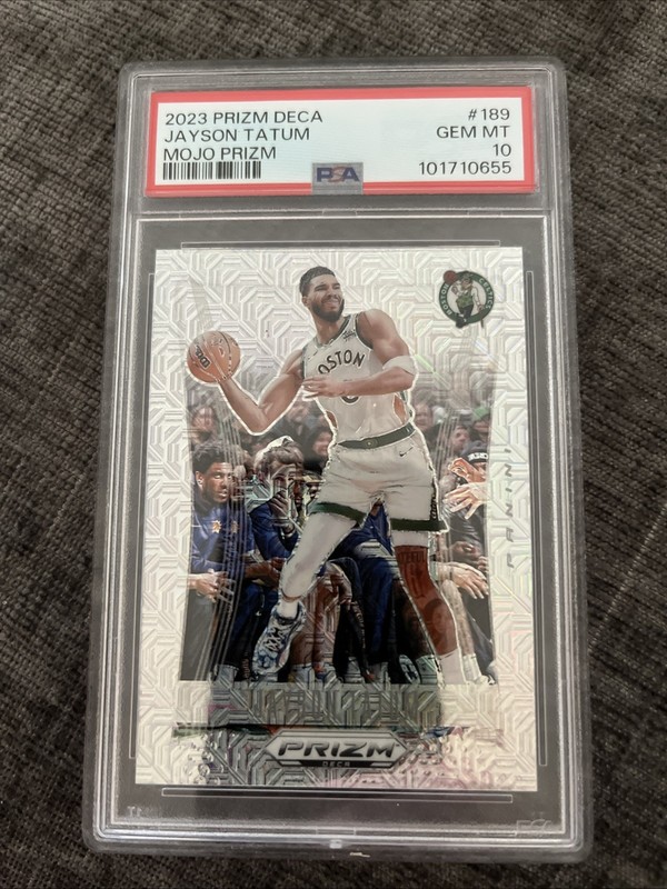 2023 Prizm Deca Jayson Tatum Mojo Prizm /25 PSA 10