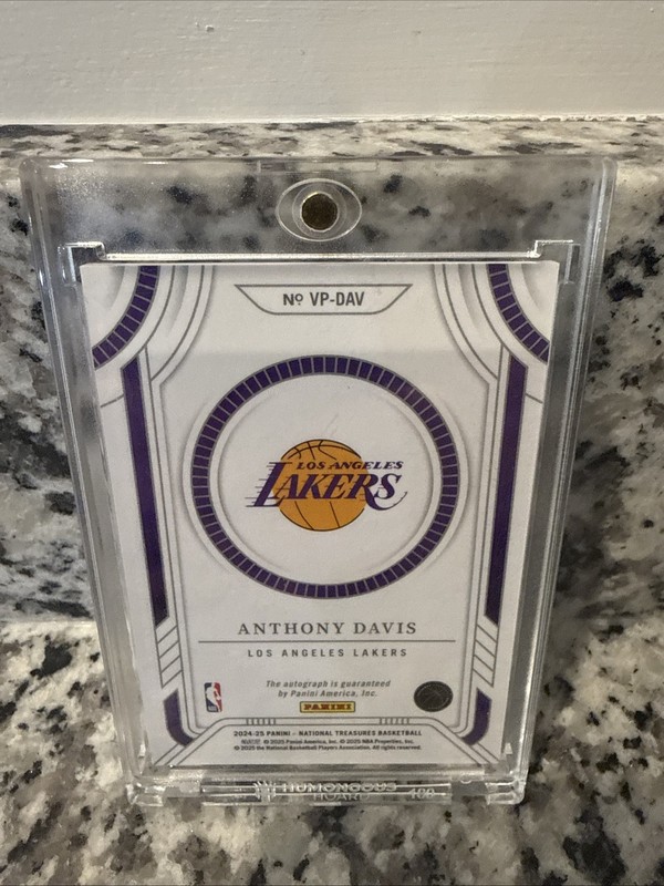 24-25 Panini National Treasures Viewpoint Signatures Anthony Davis Auto /10 view 2