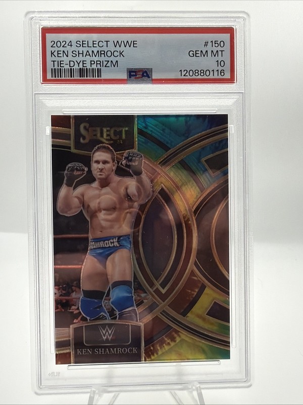 2024 Select WWE - Premier Level Ken Shamrock #150 Tie-Dye Prizm /25 PSA 10