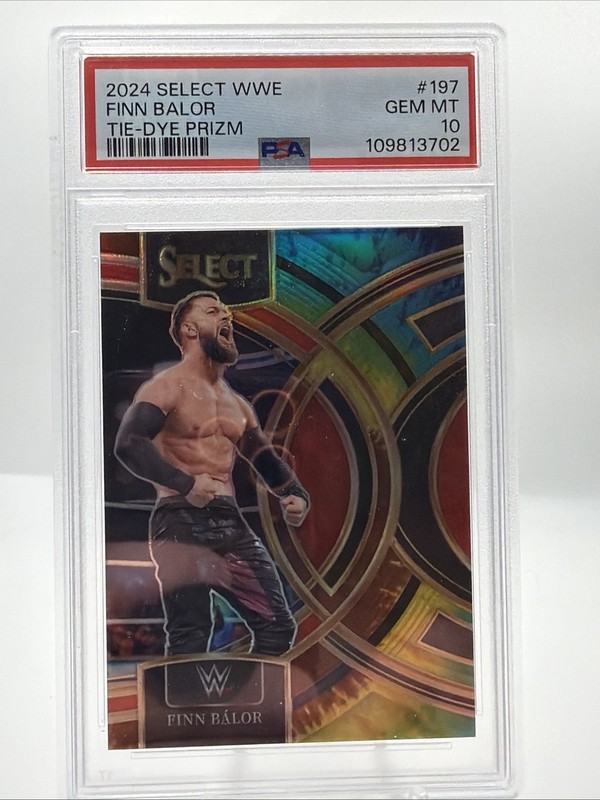 2024 Panini Select WWE - Premier Level Finn Balor #197 Tie-Dye Prizm /25 PSA 10