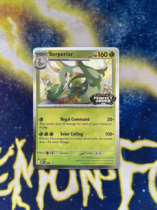 Serperior 064 Mega Evolution Perfect Order Stamp Black Star Promo Holo 2026 NM+