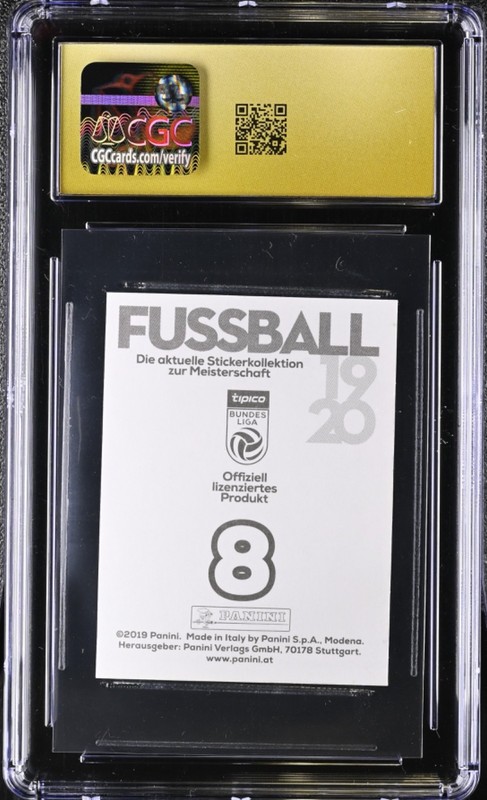 Erling Haaland 2019 Panini Fussball Bundesliga Stickers Rookie #8 CGC PRISTINE view 2