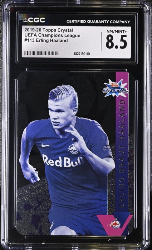 Erling Haaland 2019 Topps Crystal UCL Rookie Card #113 CGC NM/MINT+ 8.5  **QTY**