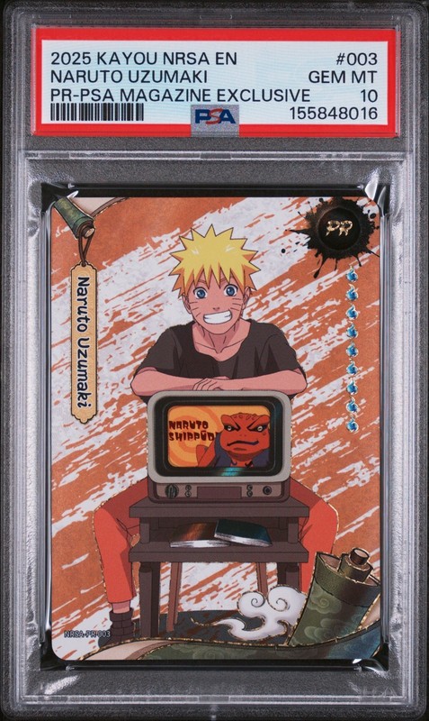 2025 PSA MAGAZINE EXCLUSIVE #003 NARUTO UZUMAKI PSA 10