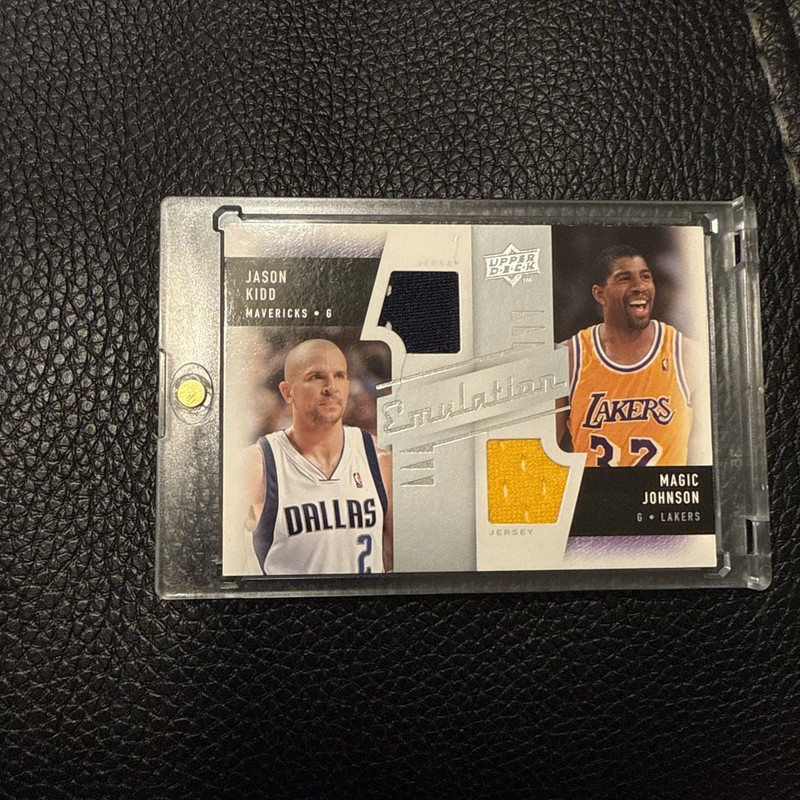 2008-09 Upper Deck Emulation Dual Jersey Jason Kidd Magic Johnson Game Used