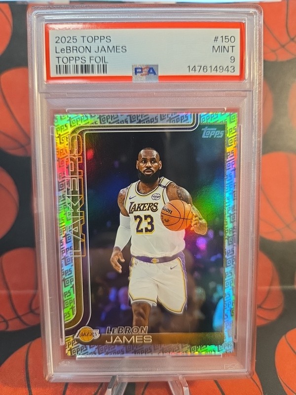 2025 TOPPS - TOPPS FOIL #150 LEBRON JAMES PSA 9