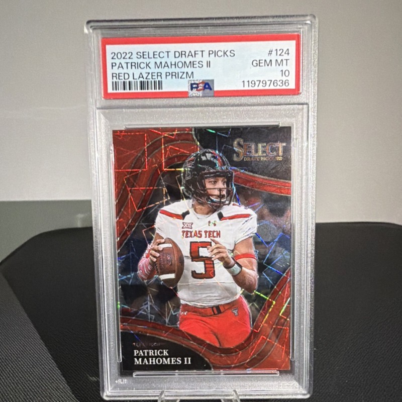 Panini 2022 Select Draft Picks Mahomes II #124 Red Lazer PSA 10
