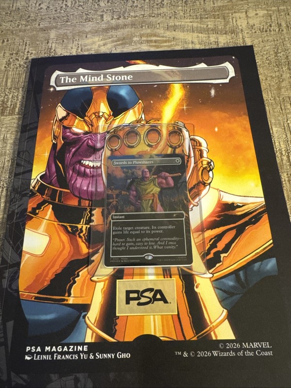 Magic the Gathering PSA Magazine Promo Swords to Plowshares Foil Thanos SEALED
