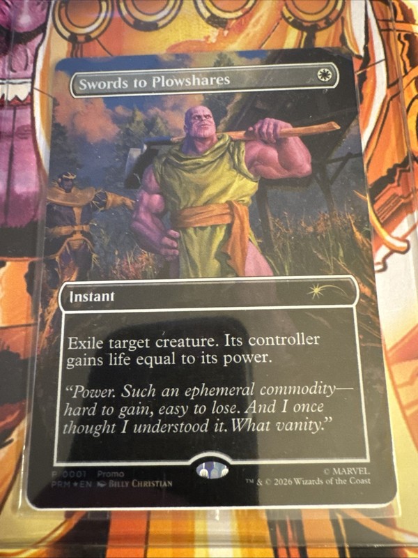 Magic the Gathering PSA Magazine Promo Swords to Plowshares Foil Thanos SEALED view 2