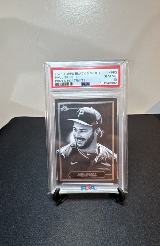 Paul Skenes 2025 Topps Black & White Prized Portraits #PP3 PSA 10