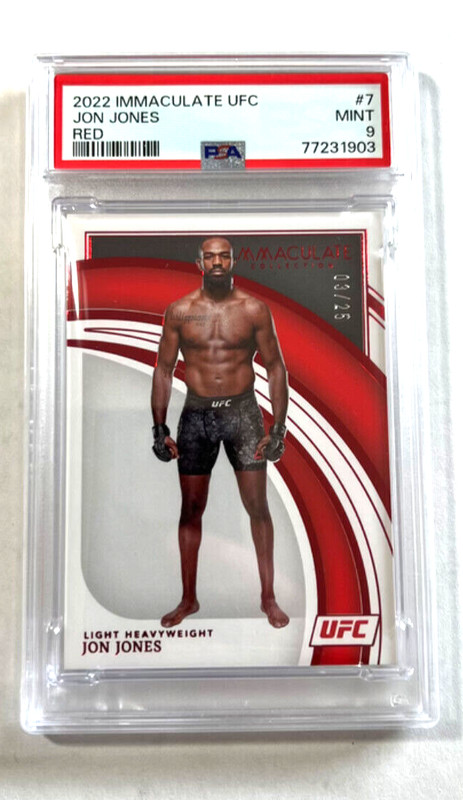 2022 Immaculate UFC Jon Jones Red /25 PSA 9 RARE
