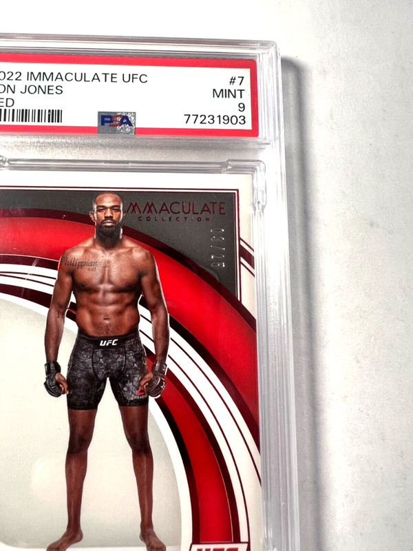2022 Immaculate UFC Jon Jones Red /25 PSA 9 RARE view 2