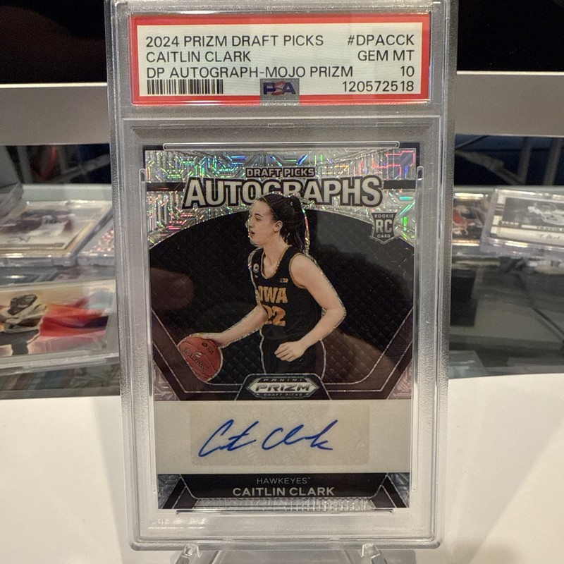2024 Panini Prizm Draft Caitlin Clark Rookie Mojo Auto /25 🔥 Fever PSA 10 view 2