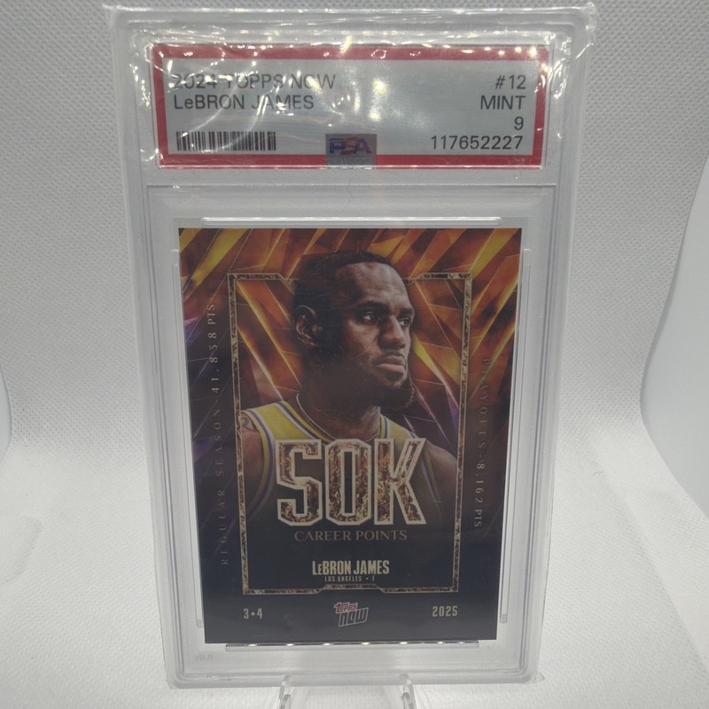 Lebron James 2024 Topps Now 50k Career Points #12 Card PSA 9 Mint
