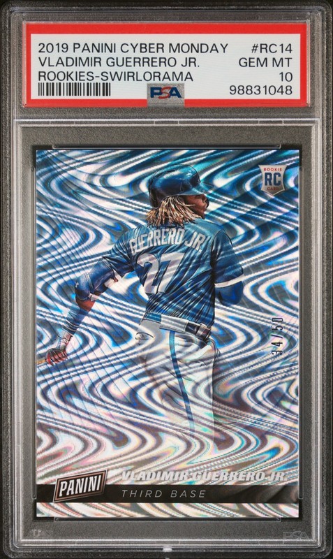 Vladimir Guerrero Jr 2019 Panini Cyber Monday Swirlorama PSA 10 Rookie-SSP 24/50