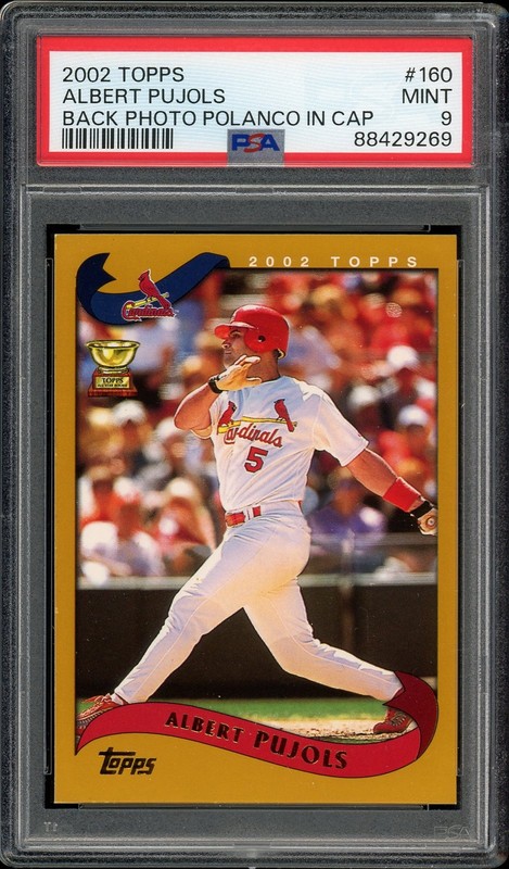 2002 Topps #160 Albert Pujols - PSA 9