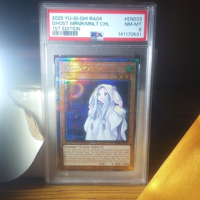 Yu-Gi-Oh! Ghost Mourner & Moonlit Chill RA04-EN033 QCSR 1st PSA 8 2025