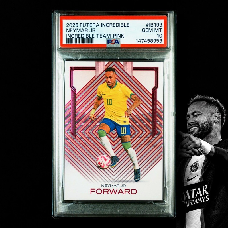 NEYMAR JR PINK 15/15 ⚽🏆🔥 2025 FUTERA INCREDIBLE PSA 10 GEM MINT POP 1!