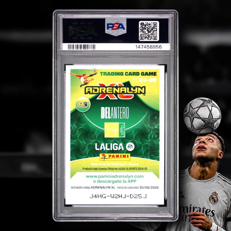 KYLIAN MBAPPE #522 ⚽🏆🔥 2024 PANINI ADRENALYN XL LALIGA PSA 10 GEM MINT POP 5! view 2